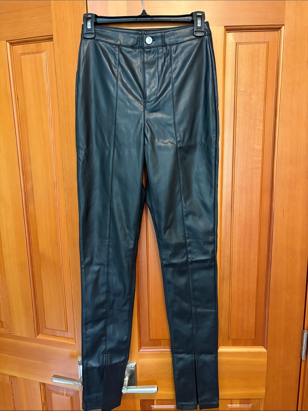 NWOT Forever 21 Black Faux Leather High-Rise Pants Size Small